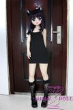GUAVADOLL Anime Doll Soft vinyl head+TPE body 136cm DM02 head in Black Dress