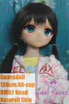 GUAVADOLL Anime Doll Soft vinyl head+TPE body 136cm DM02 head with Blue Hair in Casual Wear