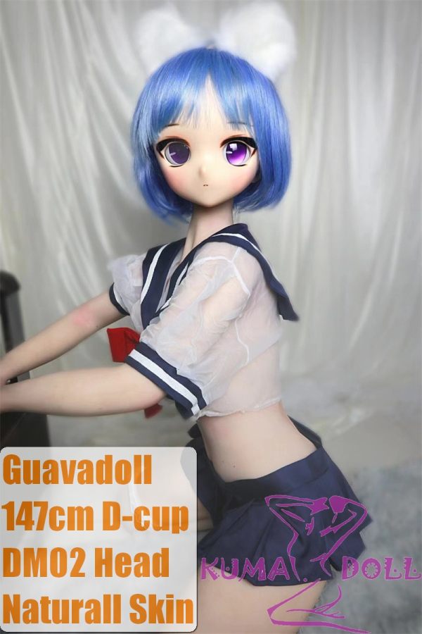 Guavadoll  147cm D-cup head DM02 head Vinyl (PVC) head + TPE body 1:1 life-size love doll Blue Hair