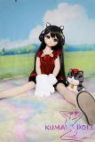 GUAVADOLL Anime Doll Soft vinyl head+TPE body 136cm DM02 head in Red Velvet Dress