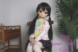 GUAVADOLL Anime Doll Soft vinyl head+TPE body 136cm DM02 head with Blue Hair in Casual Wear