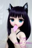 GUAVADOLL Anime Doll Soft vinyl head+TPE body 136cm DM02 head in Black Dress