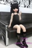 GUAVADOLL Anime Doll Soft vinyl head+TPE body 136cm DM02 head in Black Dress