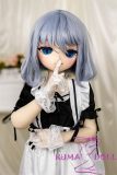 GUAVADOLL Anime Doll Soft vinyl head+TPE body 136cm DM02 head with Blue Hair in Maid Outfit