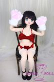 GUAVADOLL Anime Doll Soft vinyl head+TPE body 136cm DM02 head in Red Velvet Dress