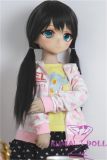 GUAVADOLL Anime Doll Soft vinyl head+TPE body 136cm DM02 head with Blue Hair in Casual Wear