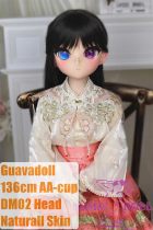 GUAVADOLL Anime Doll Soft vinyl head+TPE body 136cm DM02 head with Blue Hair in hanfu