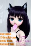 GUAVADOLL Anime Doll Soft vinyl head+TPE body 136cm DM02 head in Black Dress