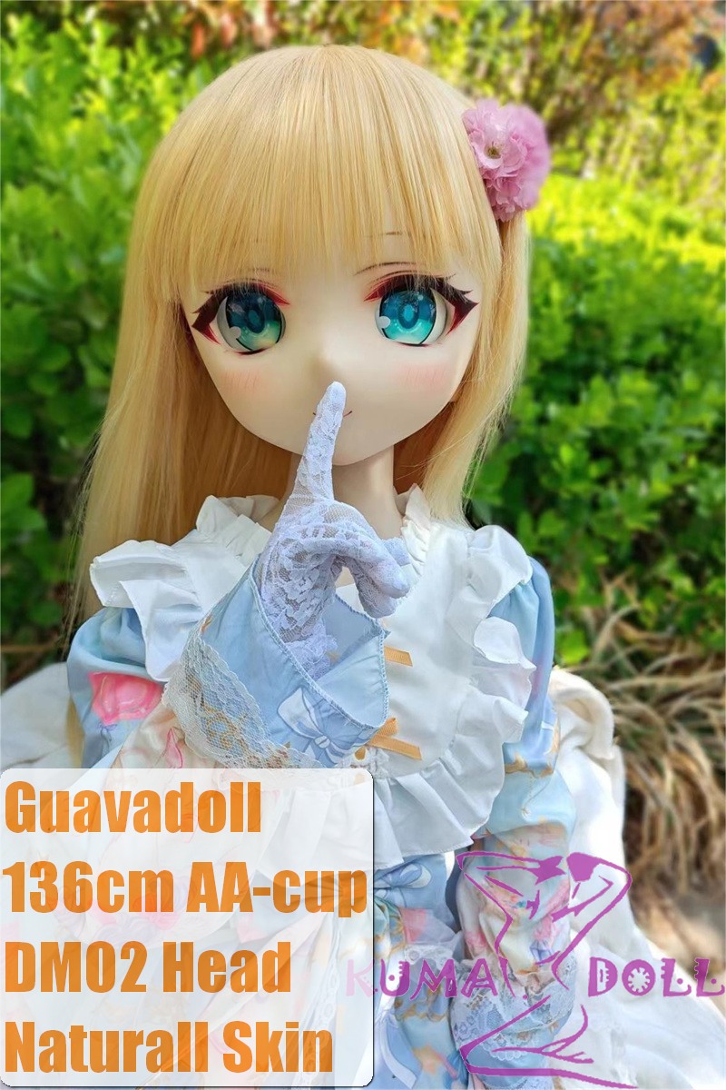 GUAVADOLL Anime Doll Soft vinyl head+TPE body 136cm DM02 head in Blue Lolita Dress