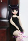 GUAVADOLL Anime Doll Soft vinyl head+TPE body 136cm DM02 head in Black Dress