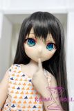 GUAVADOLL Anime Doll Soft vinyl head+TPE body 136cm DM02 head with Blue Hair in Casual Wear