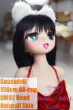 GUAVADOLL Anime Doll Soft vinyl head+TPE body 136cm DM02 head in Red Velvet Dress