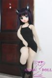 GUAVADOLL Anime Doll Soft vinyl head+TPE body 136cm DM02 head in Black Dress