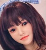 FUDOLL Full Silicone love doll 165cm F-cup #32 head in Black Lingerie