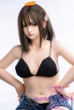 Firefly Diary 151cm A-cup Nanako Head Full Silicone Sex Doll With Body Make-up in Black Bikini