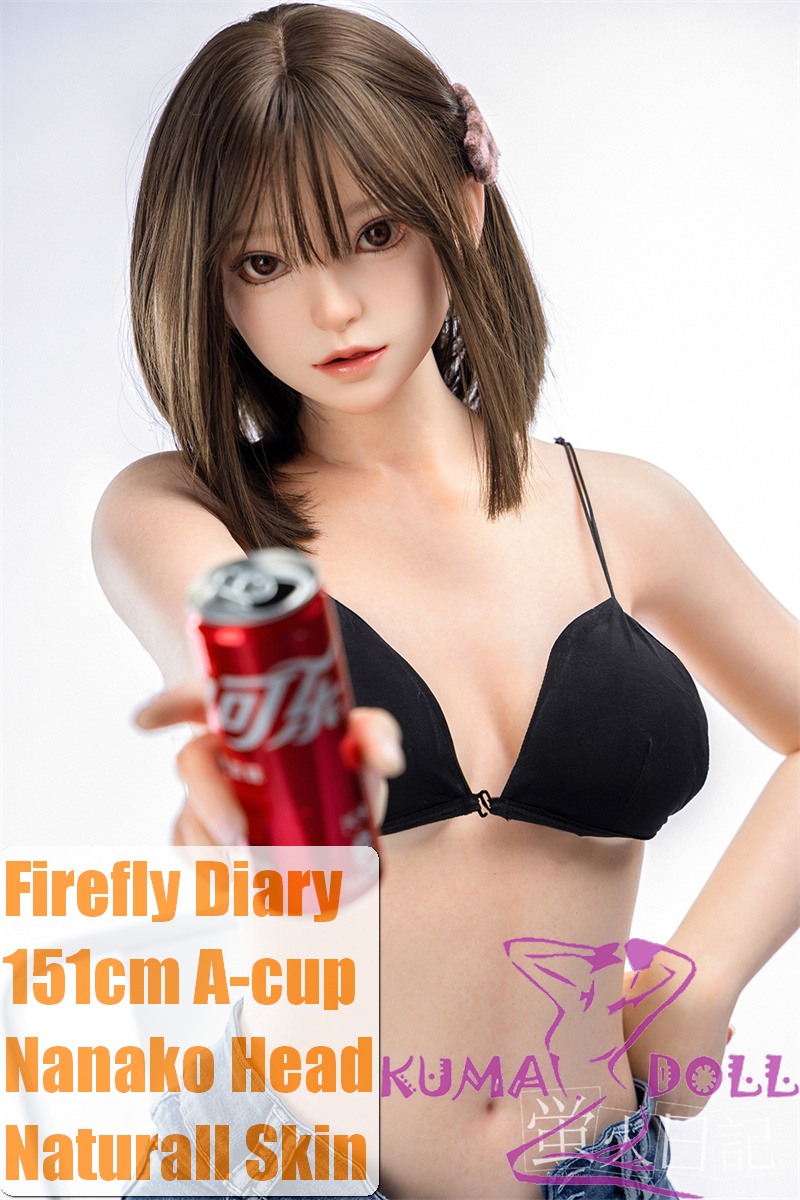 Firefly Diary 151cm A-cup Nanako Head Full Silicone Sex Doll With Body Make-up in Black Bikini