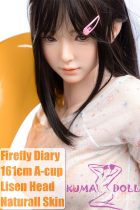 Firefly Diary 161cm A-cup Lisen Head Full Silicone Sex Doll With Body Make-up in White Bikini
