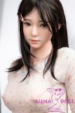Firefly Diary 161cm A-cup Lisen Head Full Silicone Sex Doll With Body Make-up in White Bikini