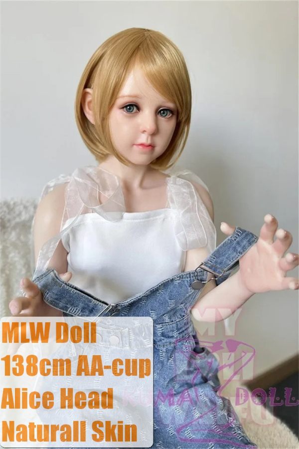 MLW doll Loli Full Silicone Sex Doll 138cm/4ft5 AA-cup #54 Alice Hard Silicone material head with normal makeup(makeup selectable)