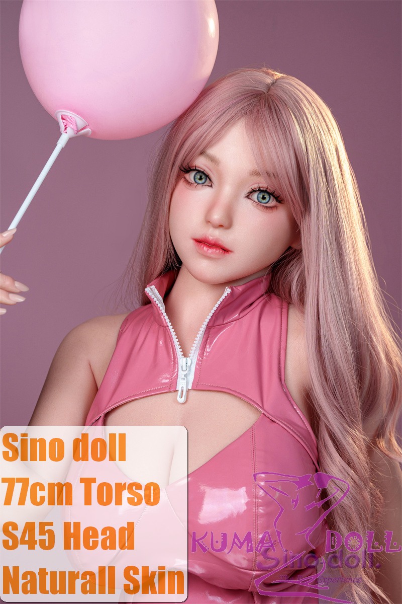 Sino Doll Soft-Max 77cm Torso Silicone Sex Doll with Head S45 only 15kg in Pink Bodysuit