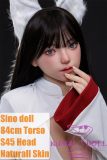 Sino Doll Soft-Max 84cm Torso Silicone Sex Doll with Head S45 only 25kg in White Dress