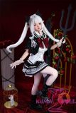 SHEDOLL Lolita type #20朵朵（Duoduo） head 148cm/4ft9 D-cup love doll body material customizable with White Twin Tails