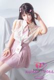 SHEDOLL Lolita type #3洛小夕 (Luoxiaoxi)  head 148cm/4ft9 D-cup love doll body material customizable in Pink Plaid Skirt