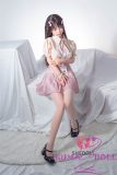 SHEDOLL Lolita type #3洛小夕 (Luoxiaoxi)  head 148cm/4ft9 D-cup love doll body material customizable in Pink Plaid Skirt