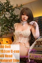 BQDOLL 162cm C-cup B6 Head Full Silicone Sex Dolls in White Lingerie Set