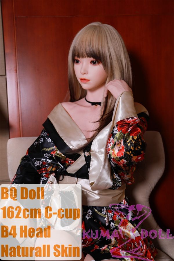 BQDOLL 162cm C-cup B4 Head Full Silicone Sex Dolls in Black Kimono