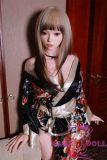 BQDOLL 162cm C-cup B4 Head Full Silicone Sex Dolls in Black Kimono