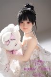 MLW Loli type love doll 100cm/3ft3 bust flat Nonoka head TPE material body Head material selectable Makeup selectable in White Sequin Puffy Dress