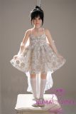 MLW Loli type love doll 100cm/3ft3 bust flat Nonoka head TPE material body Head material selectable Makeup selectable in White Sequin Puffy Dress