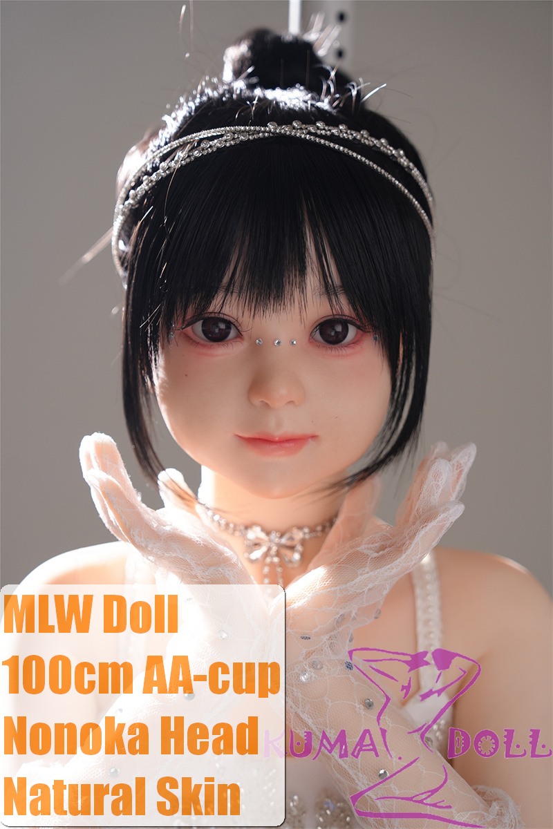 MLW Loli type love doll 100cm/3ft3 bust flat Nonoka head TPE material body Head material selectable Makeup selectable in White Sequin Puffy Dress