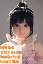 MLW Loli type love doll 100cm/3ft3 bust flat Nonoka head TPE material body Head material selectable Makeup selectable in White Sequin Puffy Dress