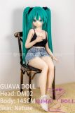 Guavadoll 145cm A-cup head DM02 head Vinyl (PVC) head + TPE body 1:1 life-size love doll Cosplaying as Hatsune Miku