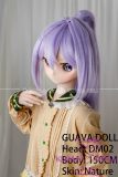 Guavadoll  150cm A-cup head DM02 head Vinyl (PVC) head + TPE body 1:1 life-size love doll with Purple Hair