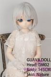 Guavadoll 145cm A-cup head DM02 head Vinyl (PVC) head + TPE body 1:1 life-size love doll White Hair