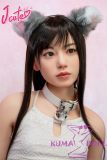 J-cute Doll Full Silicone Love Doll 149cm/4ft9 A-cup with Silicone Head AGD10 with new body makeup
