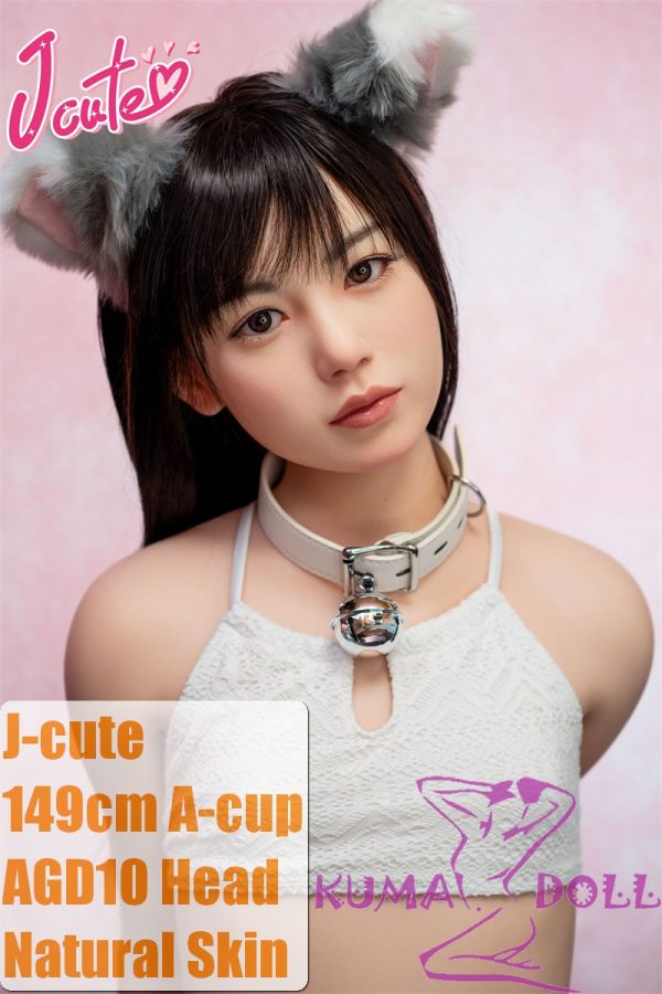 J-cute Doll Full Silicone Love Doll 149cm/4ft9 A-cup with Silicone Head AGD10 with new body makeup