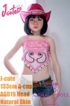 J-cute doll 133cm AA-cup AGD19 head sex doll full silicone material