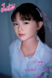 J-cute doll 133cm AA-cup AGD07 head sex doll full silicone material Bound in Rope, Wearing a Shirt