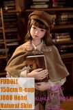 FUDOLL Sex Doll #8 head with oral function 150cm/4ft9 B-cup High-grade silicone head + TPE material body