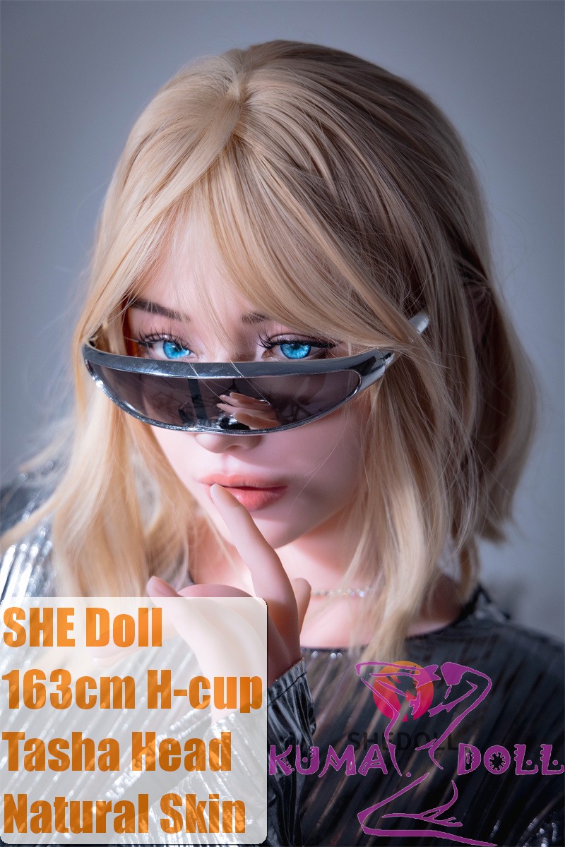 SHEDOLL Lolita type #27（Tasha） 163cm/5ft3 H-cup love doll body material customizable in Silver Metallic Dress