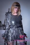 SHEDOLL Lolita type #27（Tasha） 163cm/5ft3 H-cup love doll body material customizable in Silver Metallic Dress