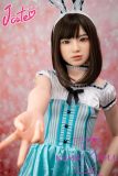J-cute doll 137cm A-cup AGD19 head (Yuhoshi Make-up) sex doll full silicone material in Blue and White Lolita Dress