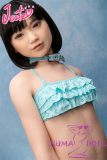 J-cute doll 133cm AA-cup AGD07 head (Yuhoshi Make-up) sex doll full silicone material in Teal Ruffled Bikini