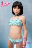 J-cute doll 133cm AA-cup AGD07 head (Yuhoshi Make-up) sex doll full silicone material in Teal Ruffled Bikini