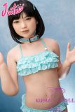 J-cute doll 133cm AA-cup AGD07 head (Yuhoshi Make-up) sex doll full silicone material in Teal Ruffled Bikini