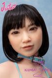 J-cute doll 133cm AA-cup AGD07 head (Yuhoshi Make-up) sex doll full silicone material in Teal Ruffled Bikini